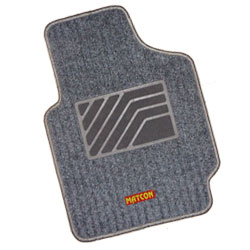 Broad-Rib Grey Foot Mats